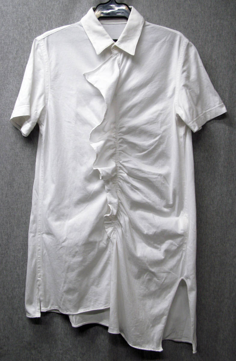 Y's Yohji Yamamoto Soft Cotton Long Shirt 2 White （ ワイズ ヨウジヤマモト ロング シャツ 2 美品 春夏 白 リミフゥ ワンピース Dress