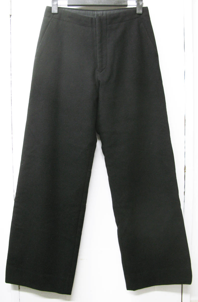 ヨウジヤマモト 秋冬 厚手 ウール メルトン パンツ 1（ リミフゥ ワイズ Yohji Yamamoto Femme Heavyweight Wool Pants Black 1