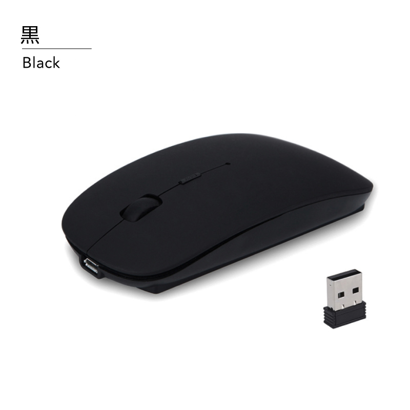 ワイヤレス マウス 薄型 静音 光学式 おしゃれ USB 小型 高性能 パソコン コードレス 軽量 無線 充電 静か 無音 Windows Mac ブラック 610_画像9