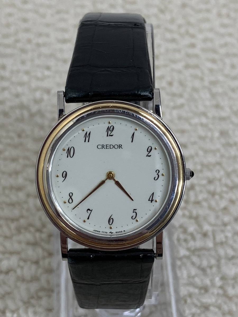 国産】 SEIKO セイコー CREDOR クレドール 7770-6030 稼働品