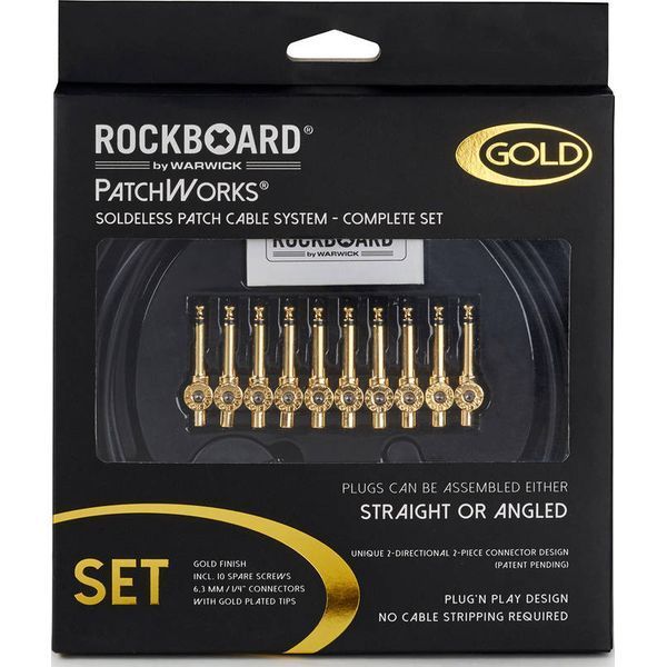 ★ROCKBOARD by WARWICK PatchWorks Set Gold 自作パッチケーブルキット ソルダーレスプラグ★新品送料込_画像1