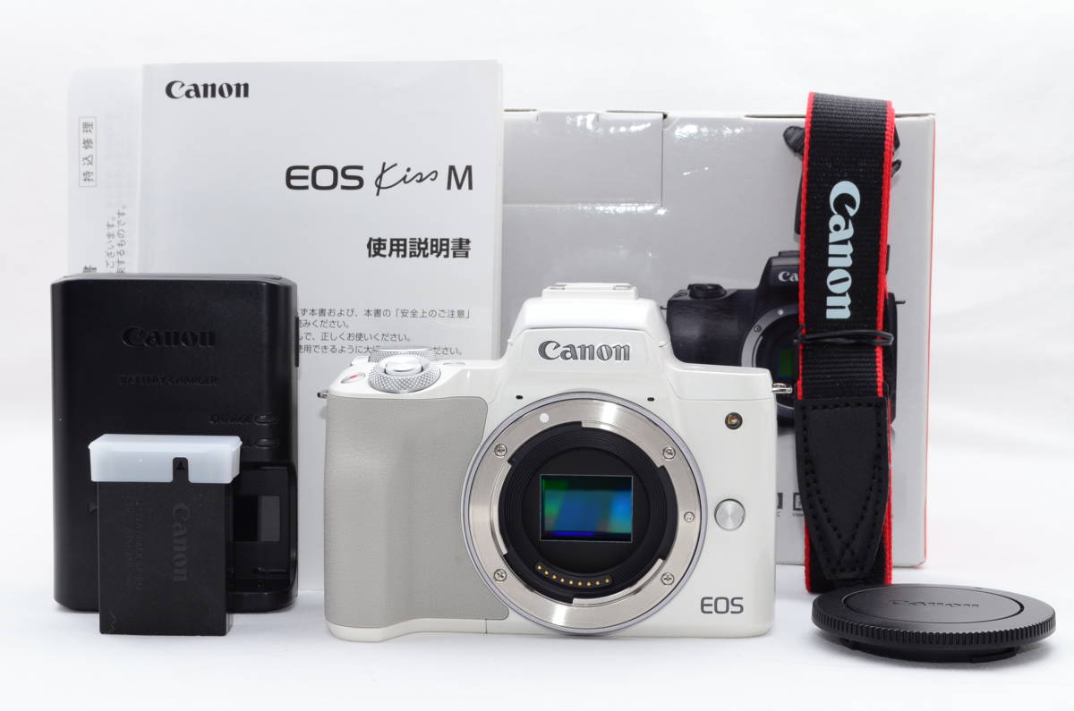 ★美品★ キヤノン Canon EOS Kiss M ボディ ホワイト_画像1