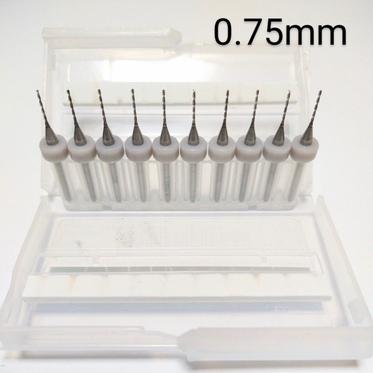 0.75 mm 極細 超硬 精密ドリル10本組 削れ最高です！