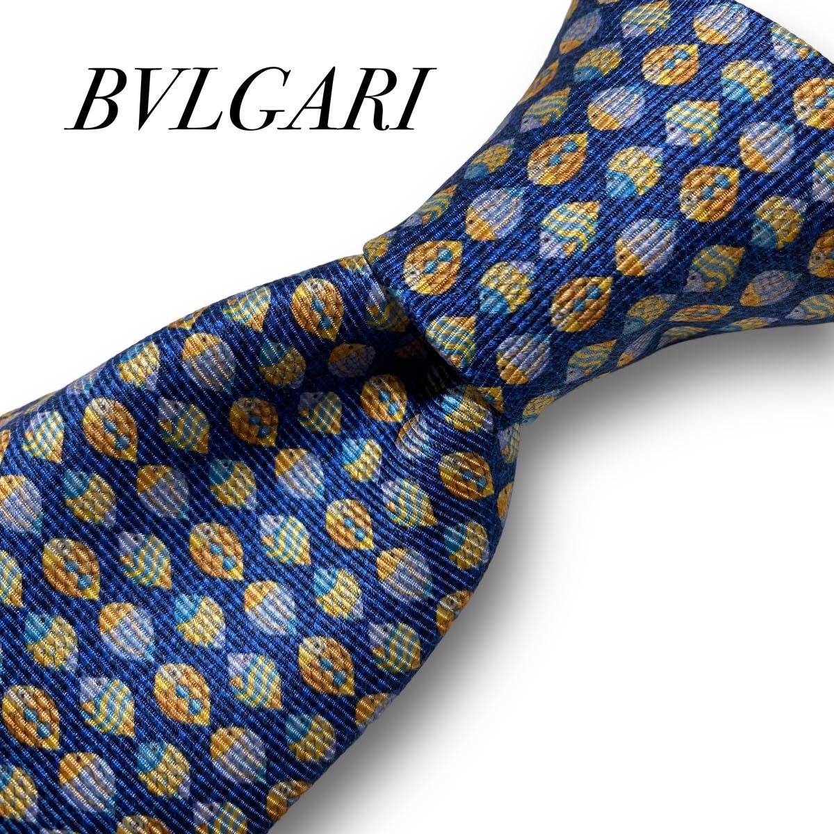 超可爱の BVLGARI ブルガリ セッテピエゲ 肉厚 シルク ネクタイ