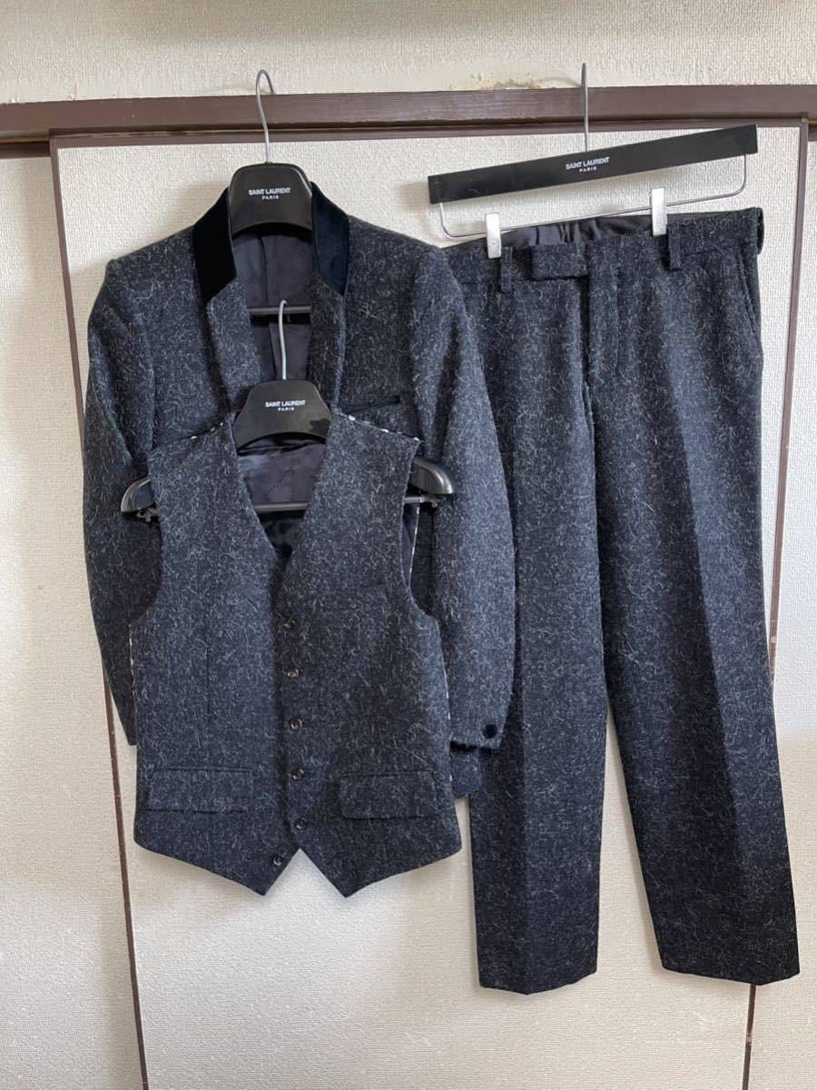 【美品】 【セットアップ】 JOHN LAWRENCN SULLIVAN ジョンローレンスサリバン SUIT スーツ ジャケット ベスト スラックス ジレ パンツ