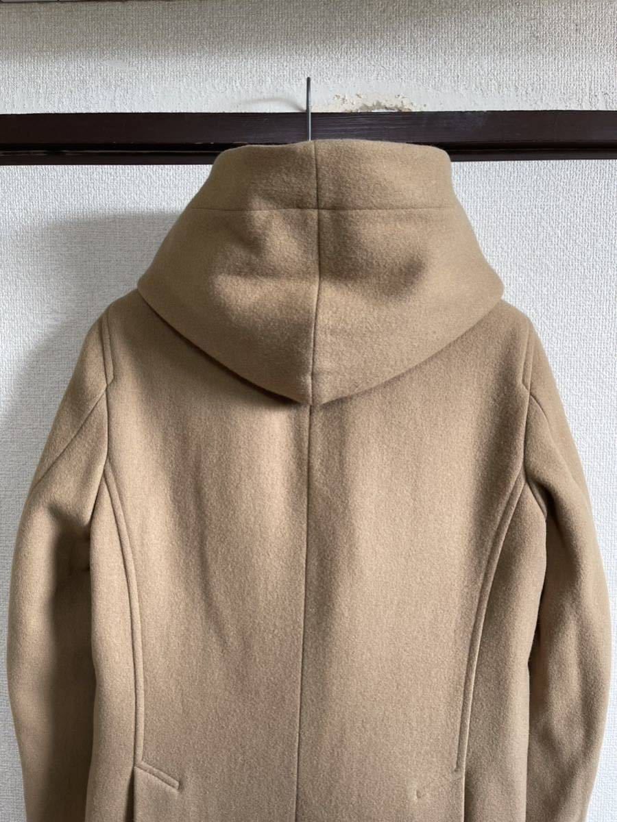 【即決】【良品】 ATO アトウ メルトンフーデッドコート beige 46 ベージュ 即決早い者勝ち_画像7