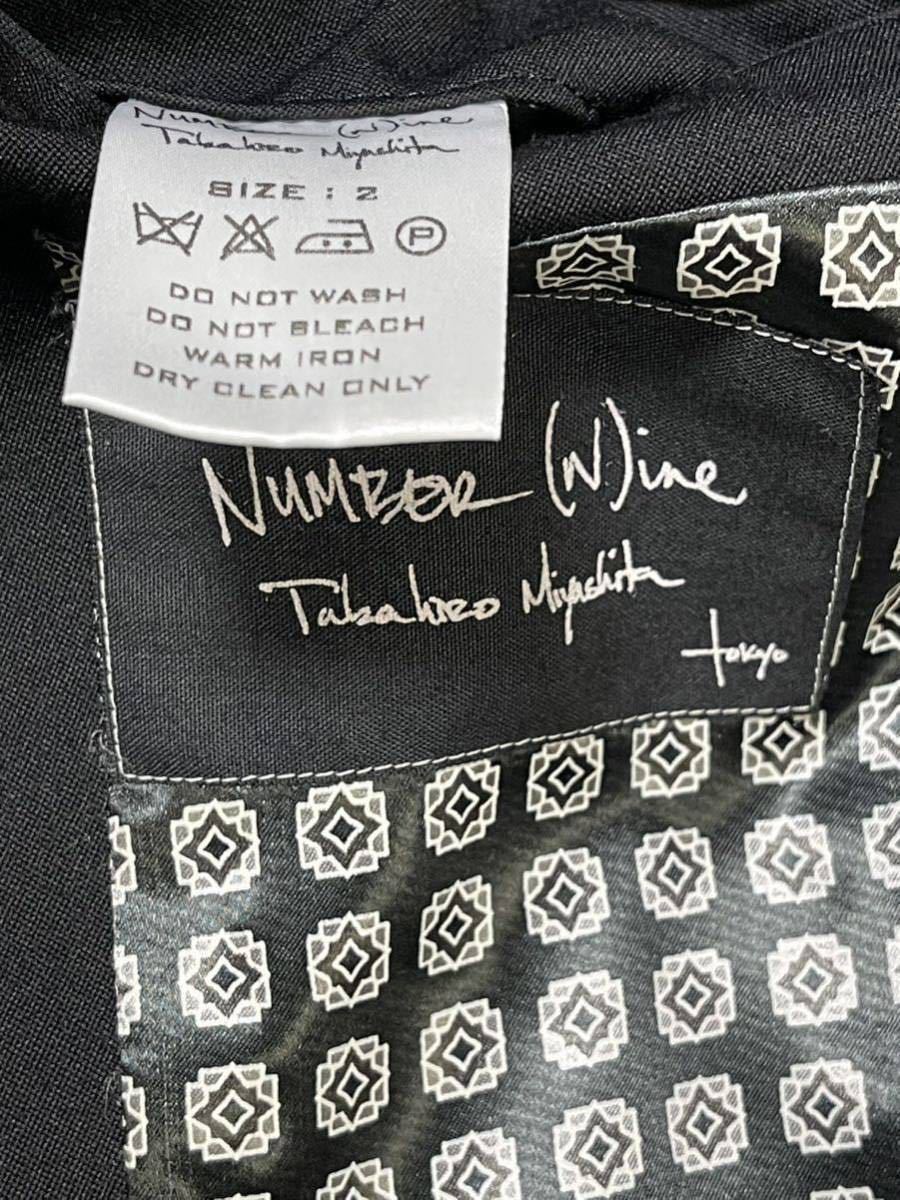 【セットアップ】 NUMBER NINE ナンバーナイン SUIT セットアップスーツ テーラードジャケット ブレザー スラックス パンツ BLACK 黒色_画像5