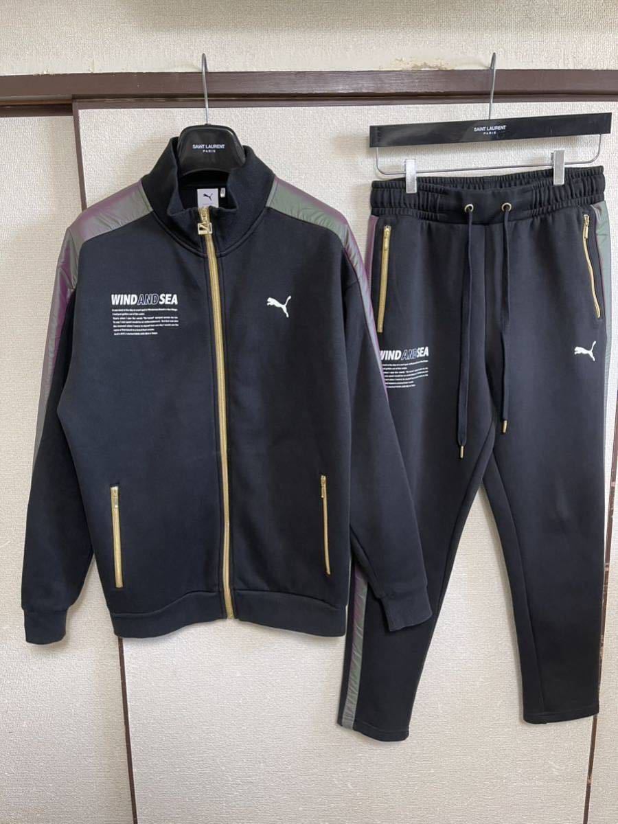 [ setup ] WIND AND SEA wing Dan si-PUMA TRACK JACKET + PANTS jersey jacket pants Puma BLACK black black color 