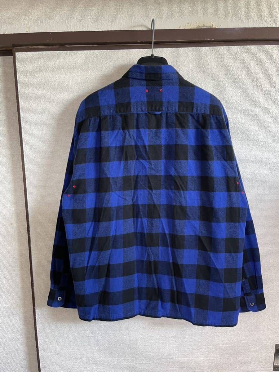 【即決】【レターパックプラス対応】 SOPHNET ソフネット DOUBLE POCKET BIG SHIRT チェックシャツ 長袖 BLUE ブルー 青色 即決早い者勝ち_画像3