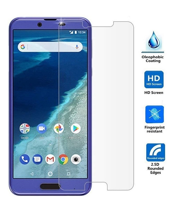 Aquos Android One X4用2.5D 強化液晶フィルム耐衝撃 9H 極薄0.33mmラウンドエッジ加工 汚れ付着、飛散防止 気泡ゼロ 透明_画像2