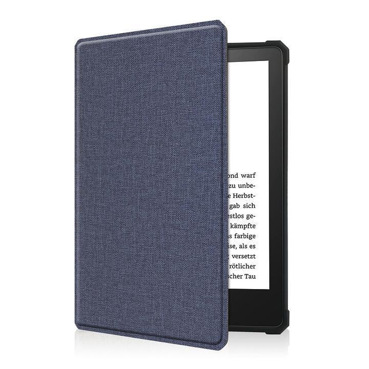 Amazon Kindle Paperwhite 11世代 2021 6.8インチ用 布紋 デニム調 保護ケース TPU ケース カバー オートスリープ機能 ワイン赤_画像5