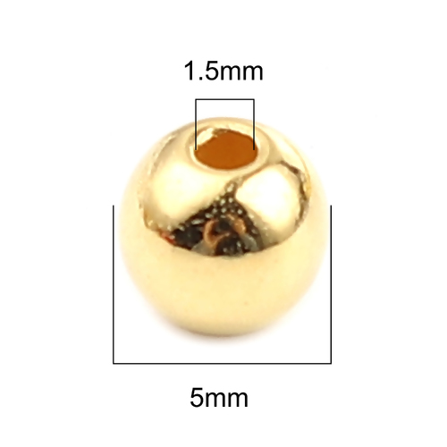 メタル調プラスチックビーズ　20個パック アクセサリー用ビーズ5mm_画像2