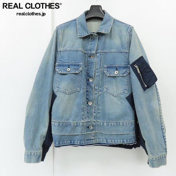 JChere雅虎拍卖代购商品：☆sacai/サカイ Denim×MA-1 Jacket ドッキングデ