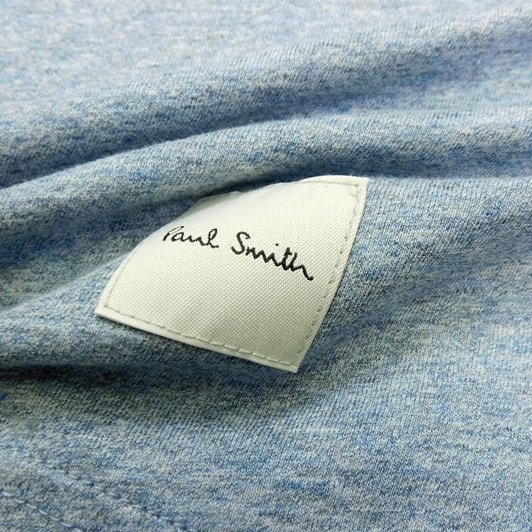 新品 即決 ポールスミス Vネック Ｔシャツ LL サックス マルチストライプ マルチラビット刺繍 半袖カットソー Paul Smith メンズ 【2452a】_画像6