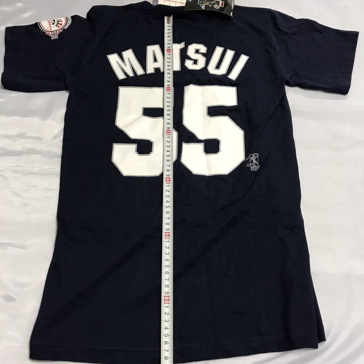 MLB ニューヨークヤンキース 100周年記念　松井秀喜 半袖Tシャツ メンズSサイズ 未使用 マジェスティック ネイビー 野球 メジャーリーグ_画像2