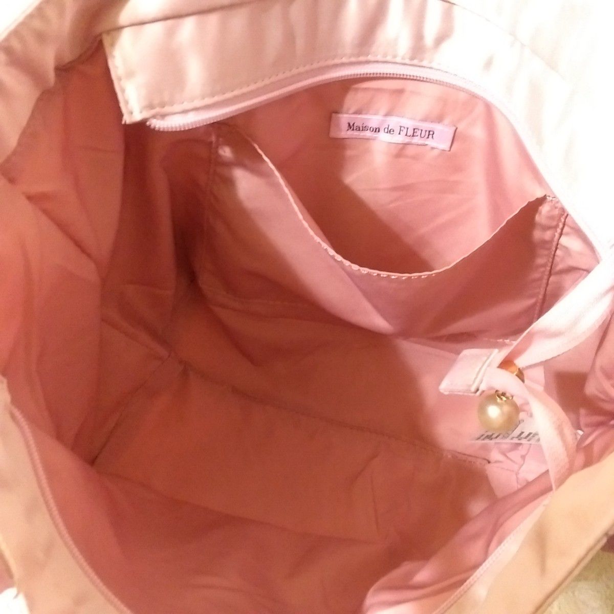 新品 メゾンドフルール ディズニー マリーちゃん サイドポケット トートバッグ ピンク サイドリボン おしゃれキャット バッグ