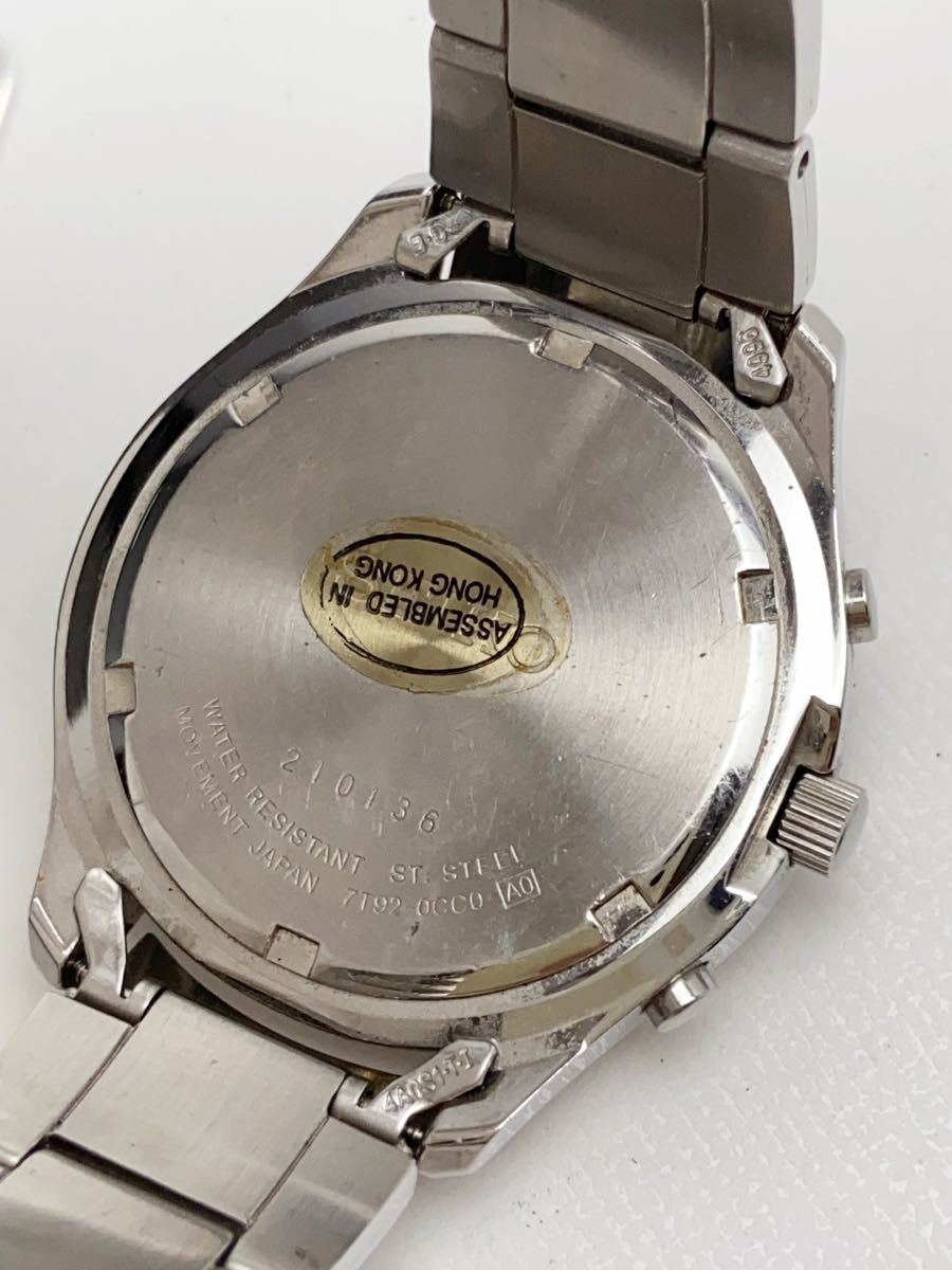 T728 美品 SEIKOセイコー 腕時計 7T92-0CC0 クォーツ CHRONOGRAPH