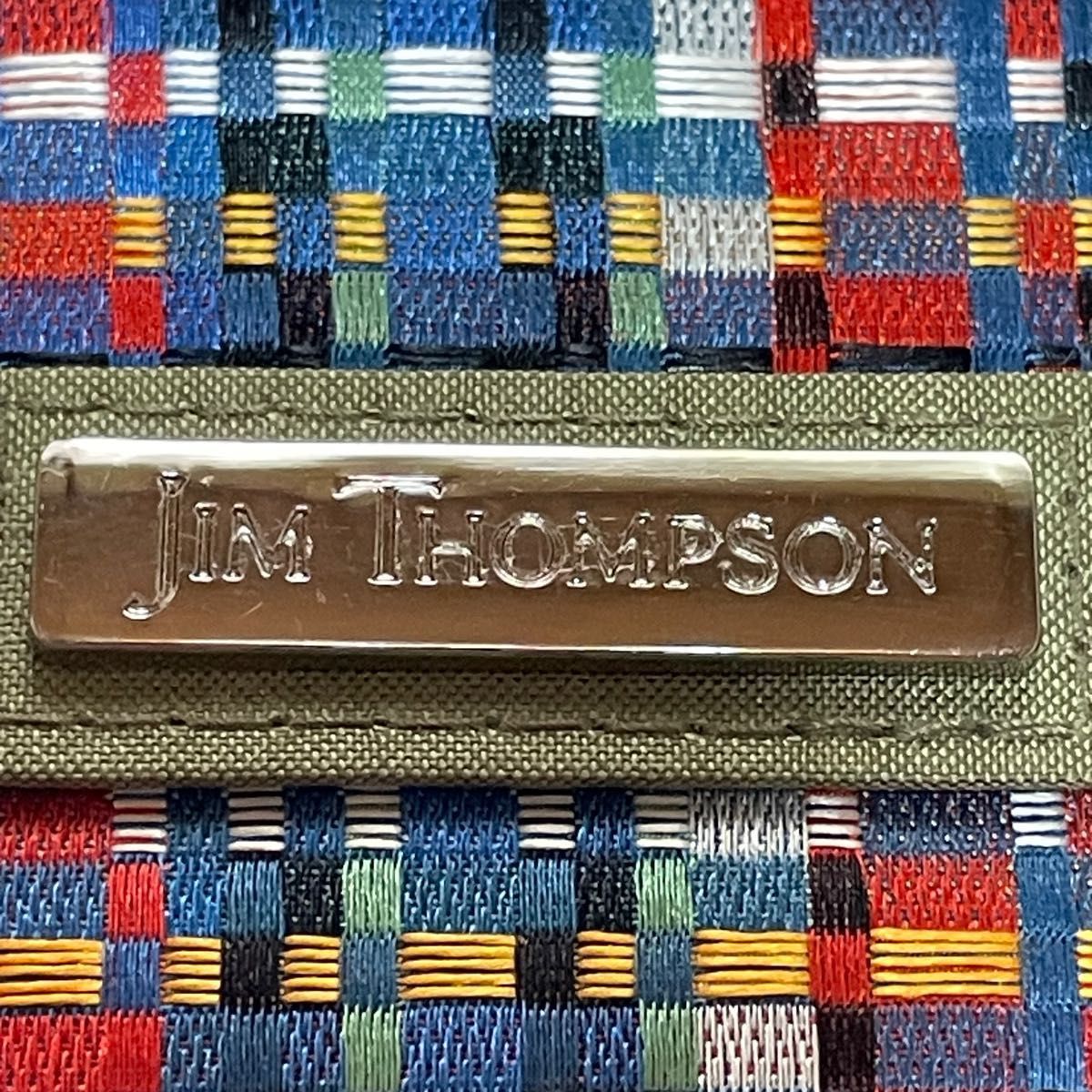 【未使用】Jim thompson ジムトンプソン　シルクポーチ(DUMBO CASE/織地模様柄)