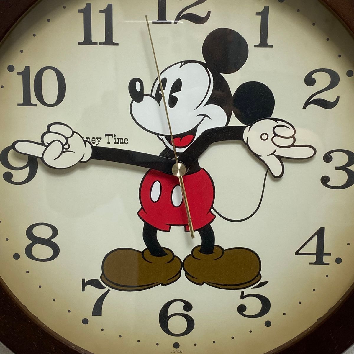 希少］レトロ 木枠 Disney Time 掛け時計 ミッキーマウス｜Yahoo