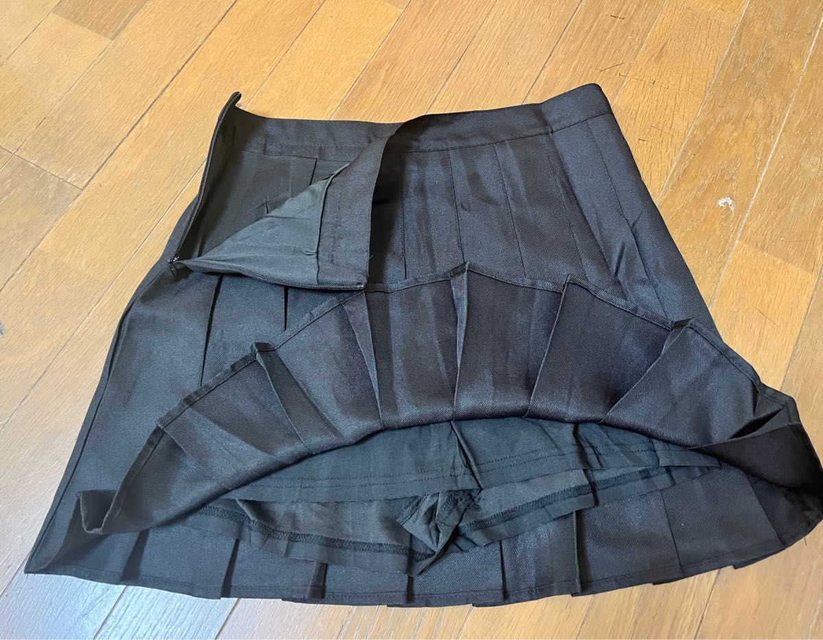 インナー付きプリーツスカート XL黒 制服 韓国 地雷ユニバ ディズニー ゴルフコスプレ ゴルフ