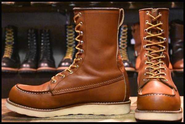 【8D 良品 17年 カスタム】レッドウィング 877 ロング アイリッシュセッター 茶 オロレガシー モックトゥ ブーツ redwing HOPESMORE