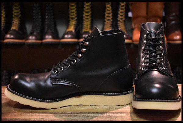 【8D 良品 犬タグ】レッドウィング 8165 アイリッシュセッター 黒 ブラッククローム プレーントゥ ブーツ redwing HOPESMORE_画像1