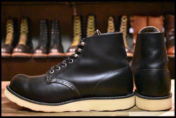 【8D 良品 犬タグ】レッドウィング 8165 アイリッシュセッター 黒 ブラッククローム プレーントゥ ブーツ redwing HOPESMORE_画像4