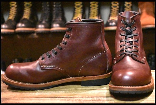 【7.5D 良品 12年】レッドウィング 9011 ベックマン ブラックチェリー フェザーストーン プレーントゥ ブーツ redwing HOPESMORE_画像1