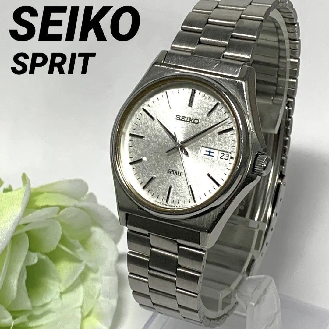 556 SEIKO SPIRIT セイコー スピリット メンズ デイデイト カレンダー レトロ 腕時計 新品電池交換済 クオーツ式 人気 希少