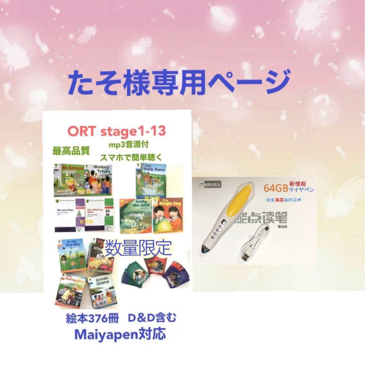 Pwpwjgy様専用2 ORT stage1-13絵本376冊＆マイヤペン等絵本 - TIIA