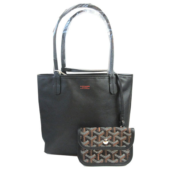 ≪新品≫ GOYARD ゴヤール アンジュ ミニ ブラック 黒 トート ポーチ ANJOU MINI Black Tote_画像9