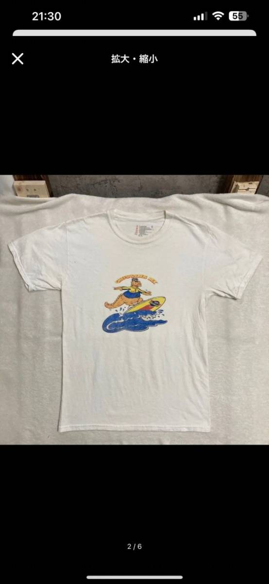 ★1円スタート☆最落なし★ 古着 Tシャツ CHEESAURUS REX 恐竜 サーフィン / 80s 90s Y2K ビンテージ vintage レア 希少_画像2