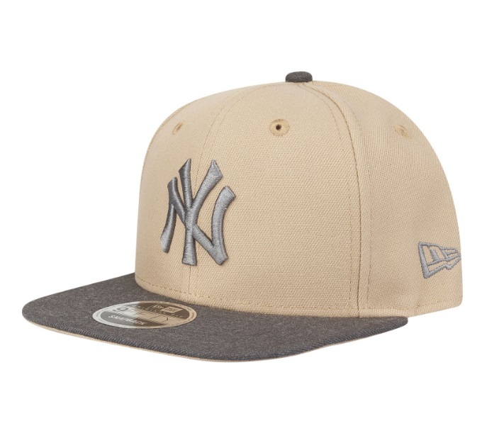 NY ヤンキース MLB ★ New Era ベージュ系 2トーン フラット キャップ B
