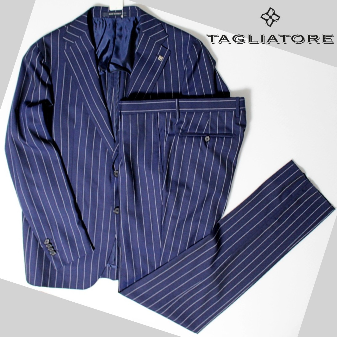 TAGLIATORE】美品タリアトーレ 別注 SUPER130´s ネイビー-