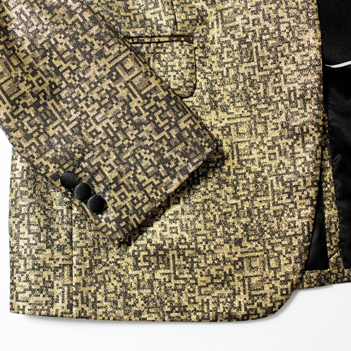 新品 ヴェルサーチ イタリア製 定価176000円 美麗荘厳な逸品 ゴールドジャケット 46（M）相当 金　Ｋ2497_画像7