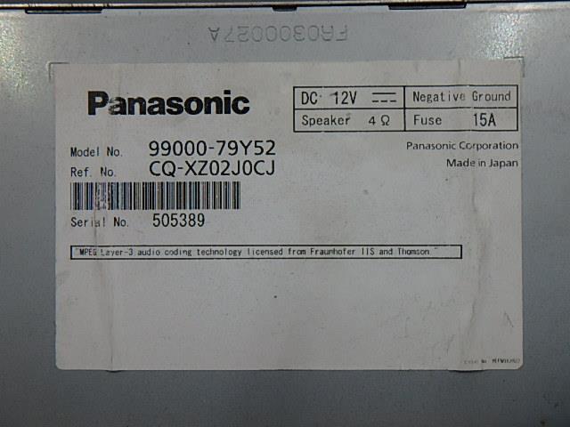 180910500261310 Suzuki original option Panasonic CQ-XZ02J0CJ