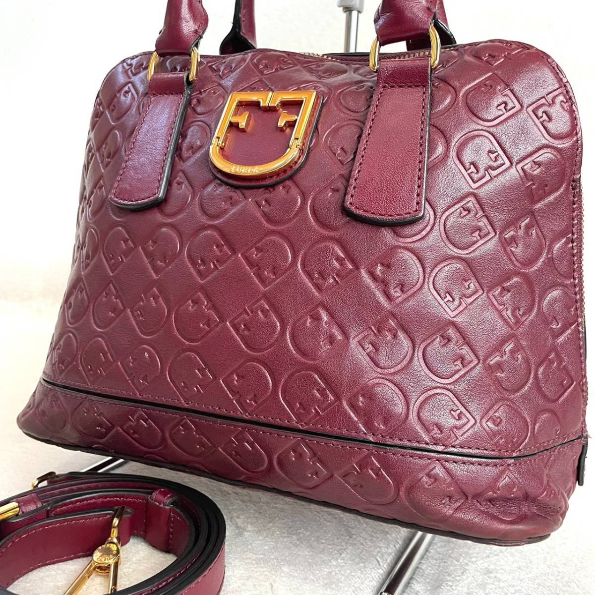 美品 FURLA フルラ 2way ショルダーバッグ ハンドバッグ トートバッグ