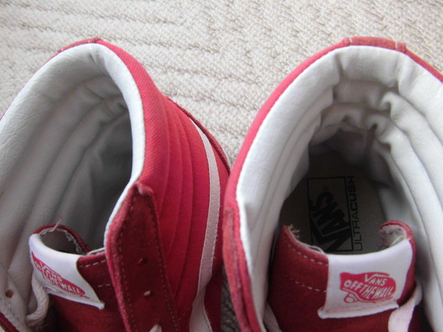 Vans SK8-HI バンズ スケート ハイ Red 赤 白 28cm OLD SKOOL オールドスクール_画像5