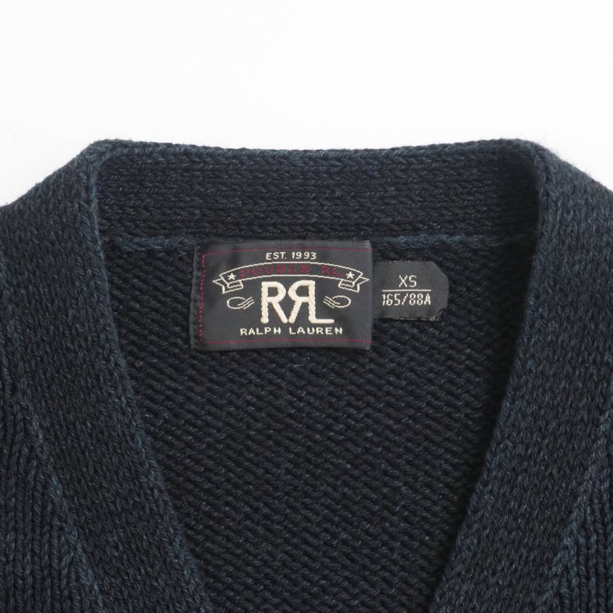 RRL　ダブルアールエル　カーディガン　ニット　ジップアップ　ネイビー　美品　メンズ_画像3