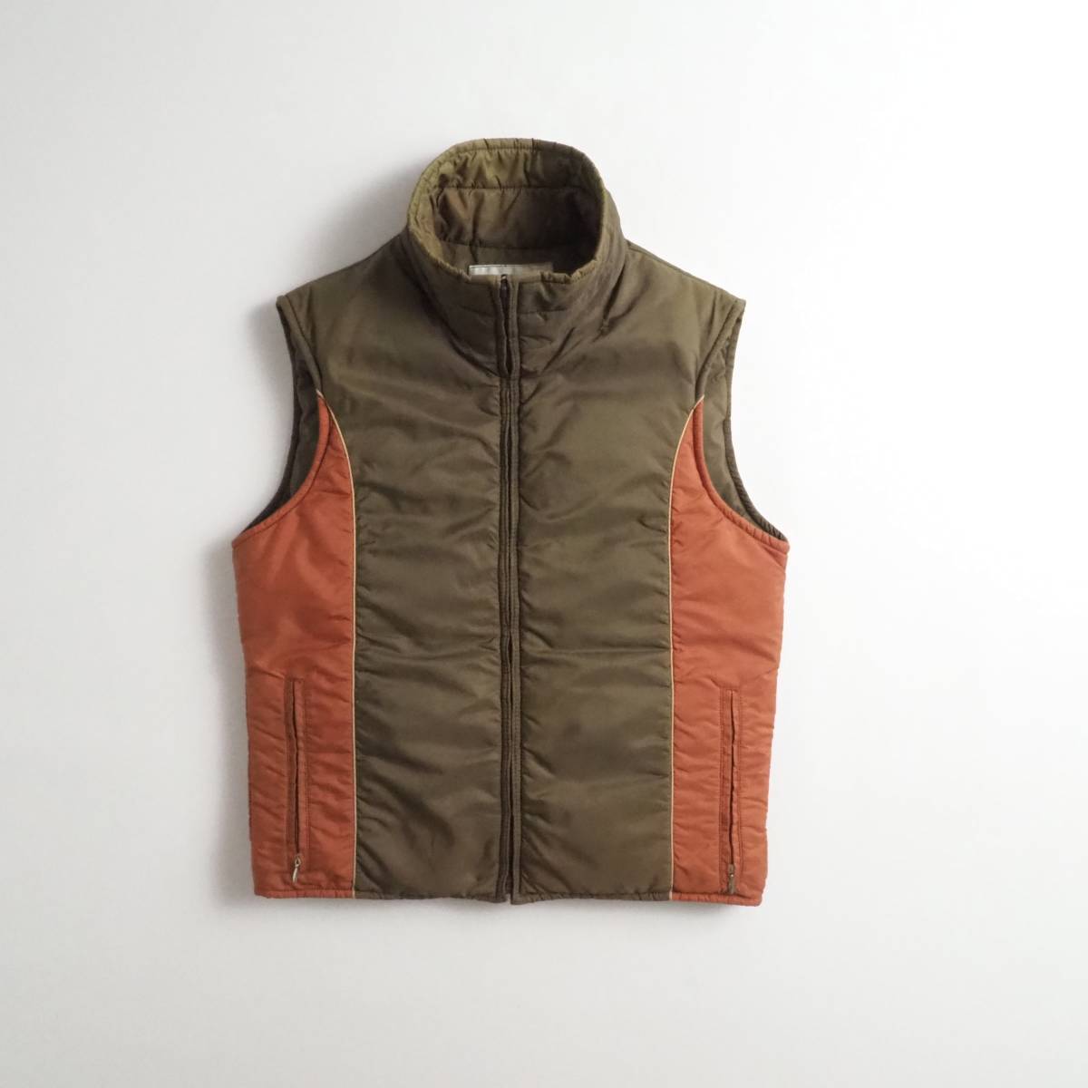 ウールリッチ Woolrich 正規品 ダウンベスト 切替柄 ブラウン 美品 メンズ