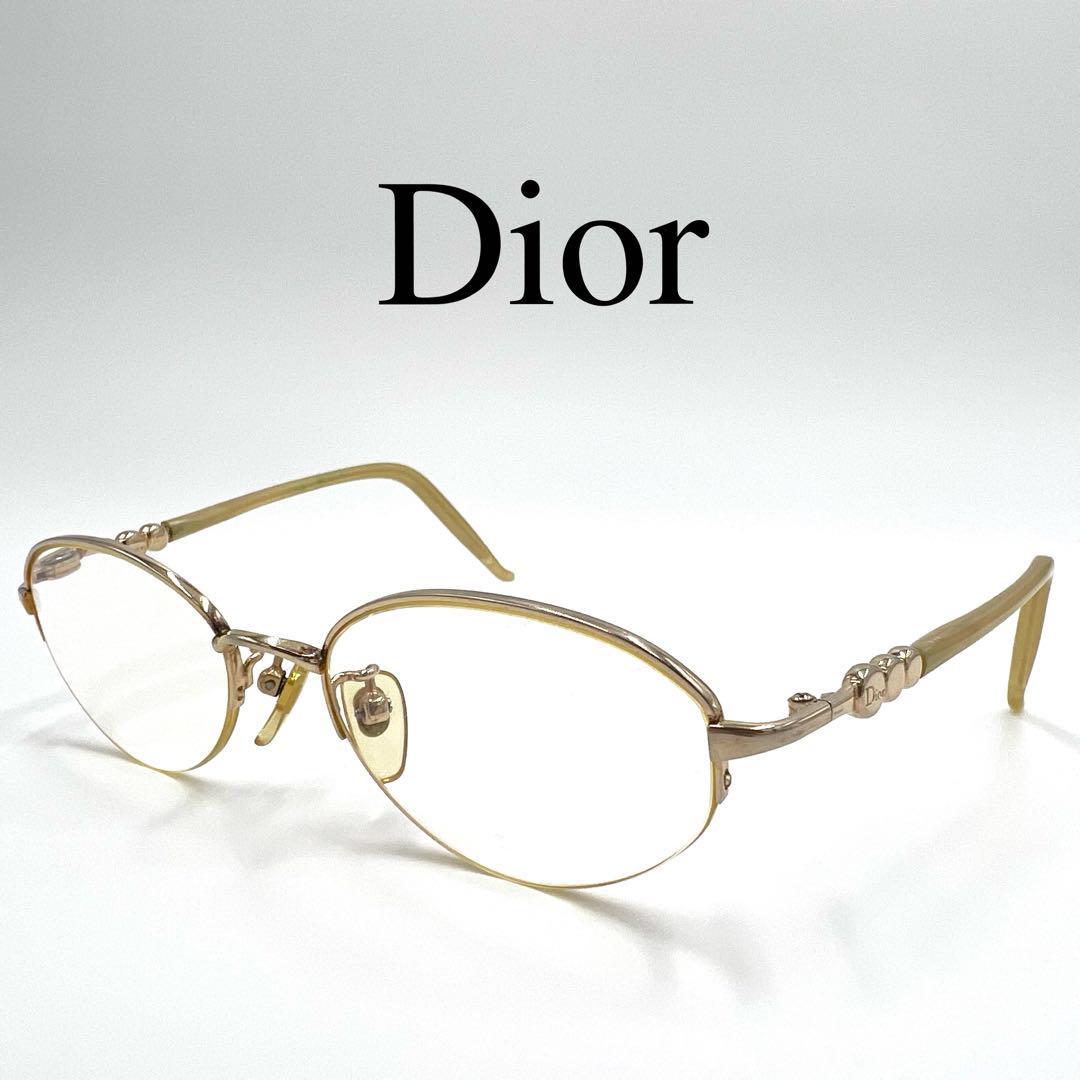 人気カラーの Dior Christian ディオール ケース付き 度入り 眼鏡