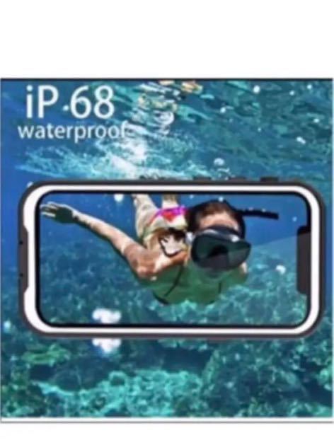 iPhone 12Promax 防水ケース IP68防水 全面カバー 耐衝撃 超薄型 透明 クリア 無線充電対応 防塵防雪 傷防止_画像3