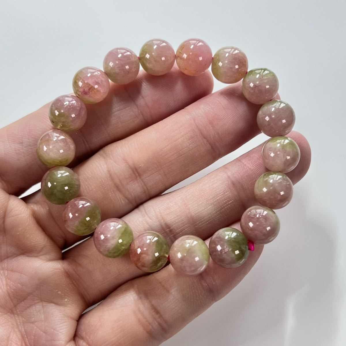  high quality water melon tourmaline bracele 2 tourmaline 