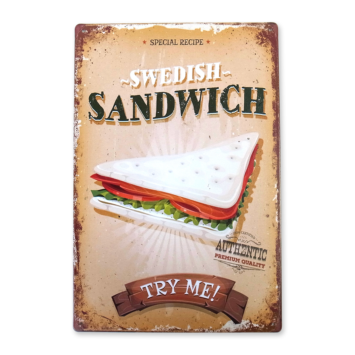  нездоровая еда жестяная пластина табличка 20cm×30cm сэндвич еда быстрый капот american смешанные товары автограф панель балка ресторан 
