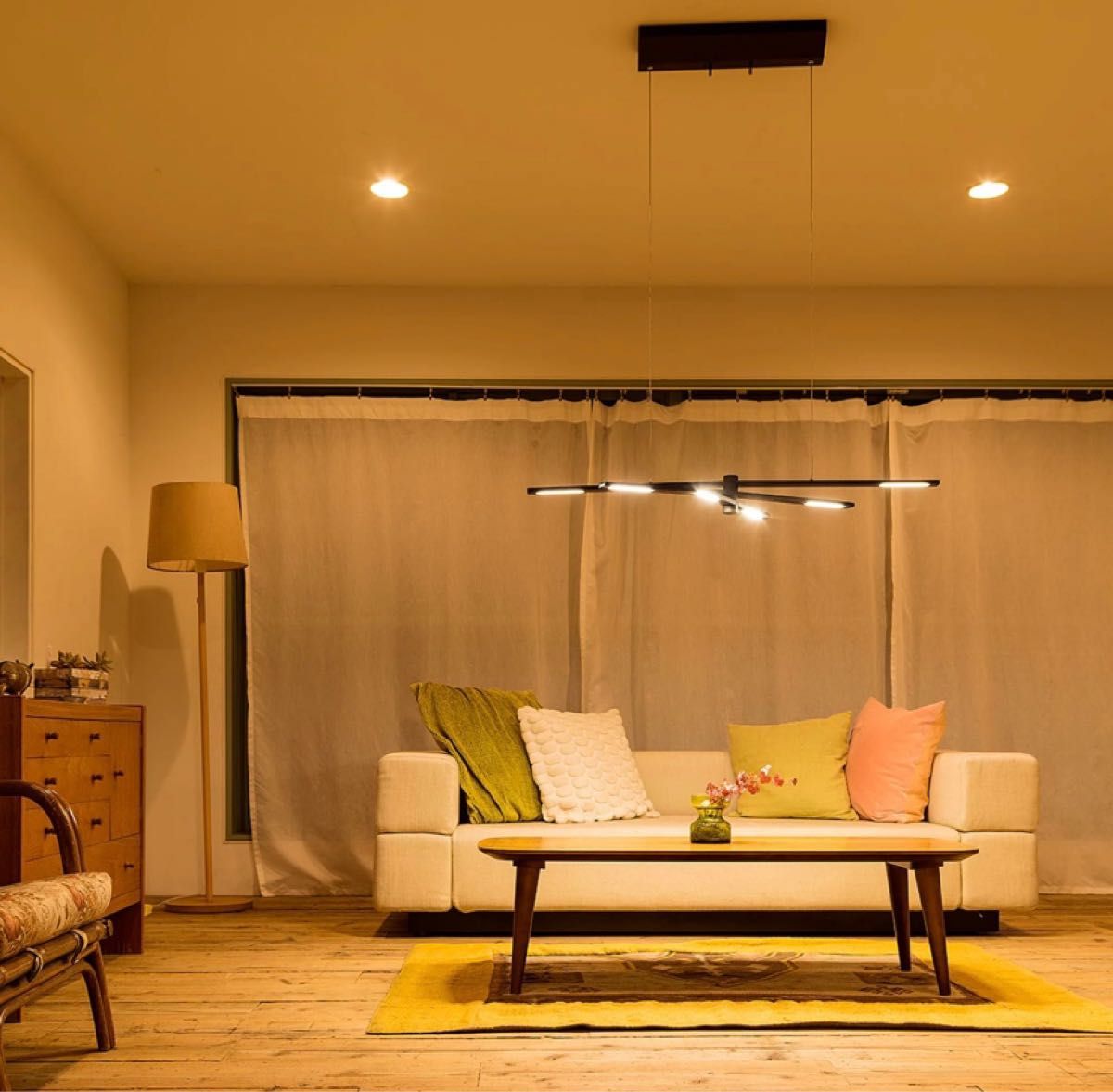 黒 LEDペンダントライト シーリングライト ケイン CANE 天井照明 照明器具 北欧 デザイン シンプル モダン LEDライト