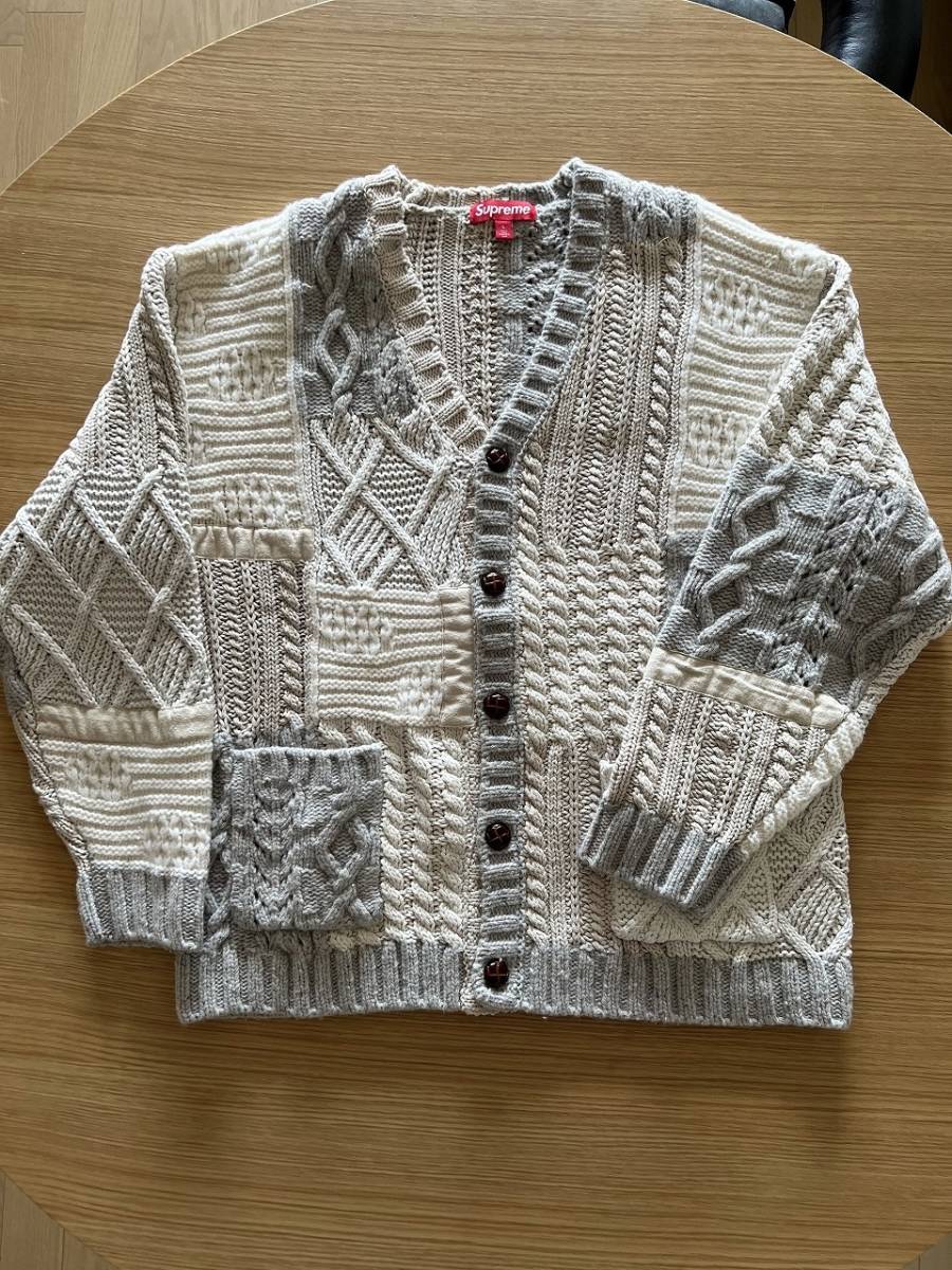 supreme Patchwork Cable Knit Cardigan xxtraarmor.com