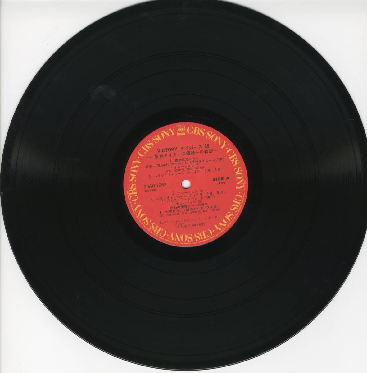 LP 美盤 カラー・ピンナップ&'85戦績表付き / VICTORYタイガース'85【J-159】_画像4