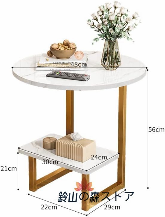 サイドテーブル 丸 コーヒーテーブル おしゃれ 北欧 丸テーブル 丸型 収納棚 ナイトテーブル リビングサイドテーブル ソファサイドテーブル_画像5