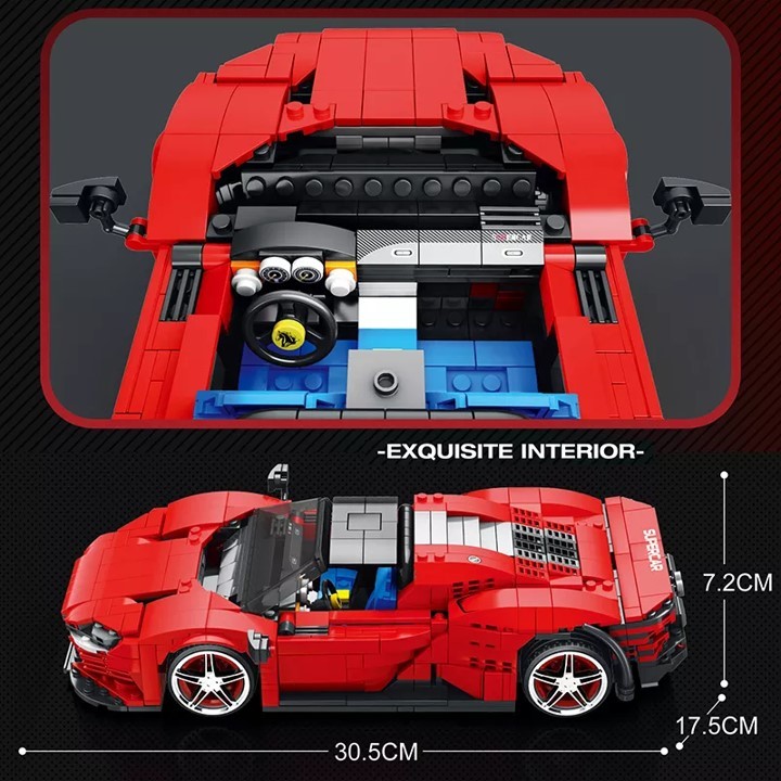 【国内発送・送料込み】箱なし LEGO レゴ 互換 フェラーリ デイトナ SP3 1,168ピース_画像2