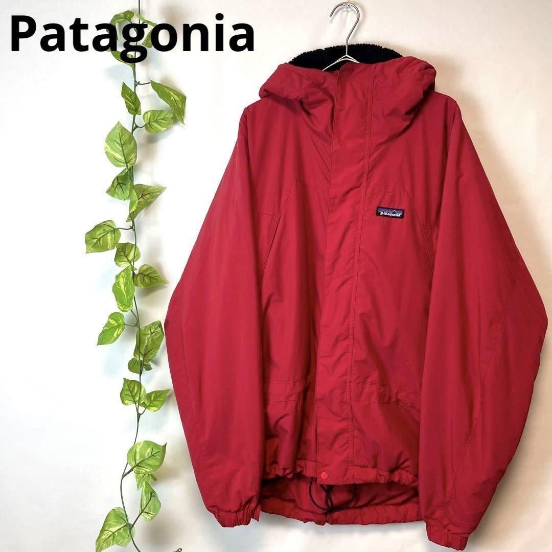 patagonia パタゴニア インファーノジャケット マウンテンパーカー ボア ナイロンジャケット レッド赤 メンズS(実寸L位)初期型 廃盤09年製
